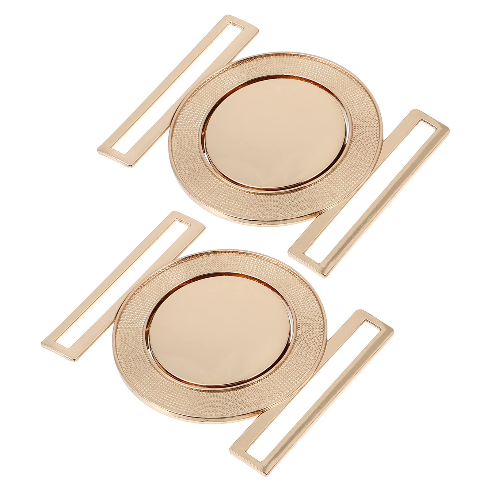 SOIMISS Zinc Alloy Metal Belt Buckle: 2 Pairs of Golden Women Clothes Buckles Clothing Decorative Buckle Pants Clothes Costume Accessories