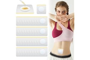 YVISO 100PCS Leak-Proof Self-Adhesive Castor Oil Patches, Disposable Empty Belly Button Patch, Highly Absorbent Core, Breathable, Soft and Comfortable, Wash-Free, Easy to Use, Impermeable (Castor Oil Free)