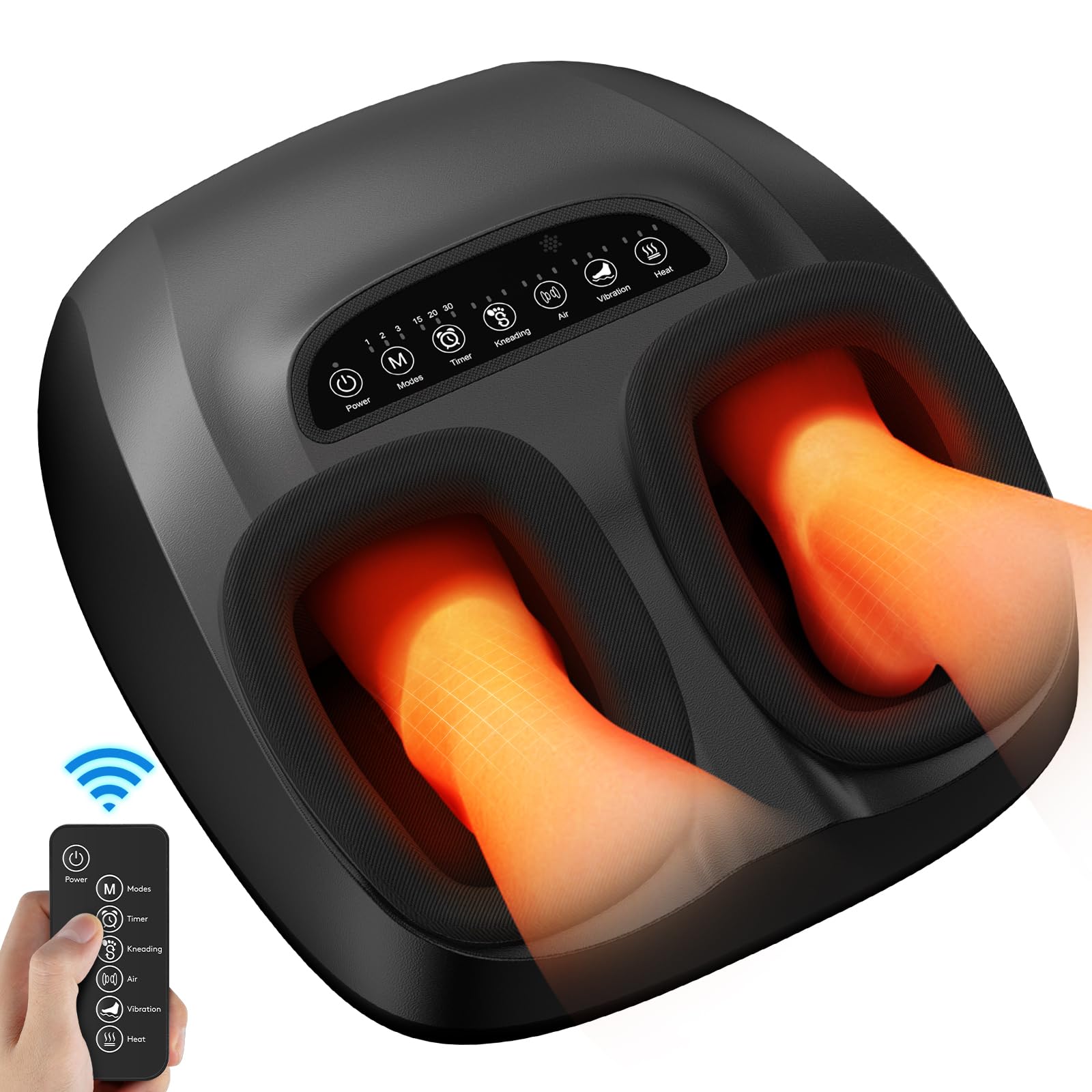 Photo 1 of GOBOK 140? Shiatsu Foot Massager with Heat & Remote,Plantar Fasciitis,Neuropathy,3 Levels Kneading,Vibration,Air Compression,Relieve Foot Pain and Promote Blood Circulation,Fits Up to Men Size 12
