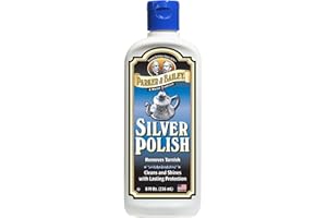 PARKER & BAILEY Silver Polish - Silver Polish Cleaner and Polish Tarnish Remover Jewelry Cleaner Metal Polish Cream for Polishing Antique Decor Pans Utensils Furniture 8 Oz Bottle