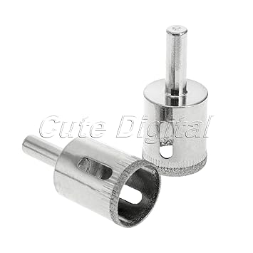 Generic 2pcs 25mm Diamond Coated Core Drill Bits Glass Tile Granite Marble Ceramics Hole Saw Metal Opener Cutter Bits Drilling Tool
