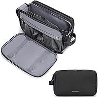 Toiletry Bag for Men, BAGSMART Travel Toiletry Organizer Dopp Kit Water-resistant Shaving Bag for Toiletries Accessories…