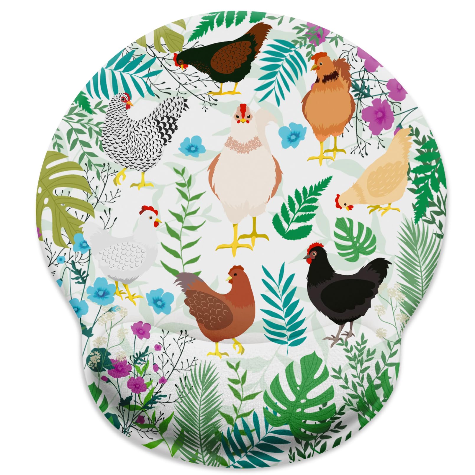 LIMKRIAN Chicken Ergonomic Mouse Pad with Wrist