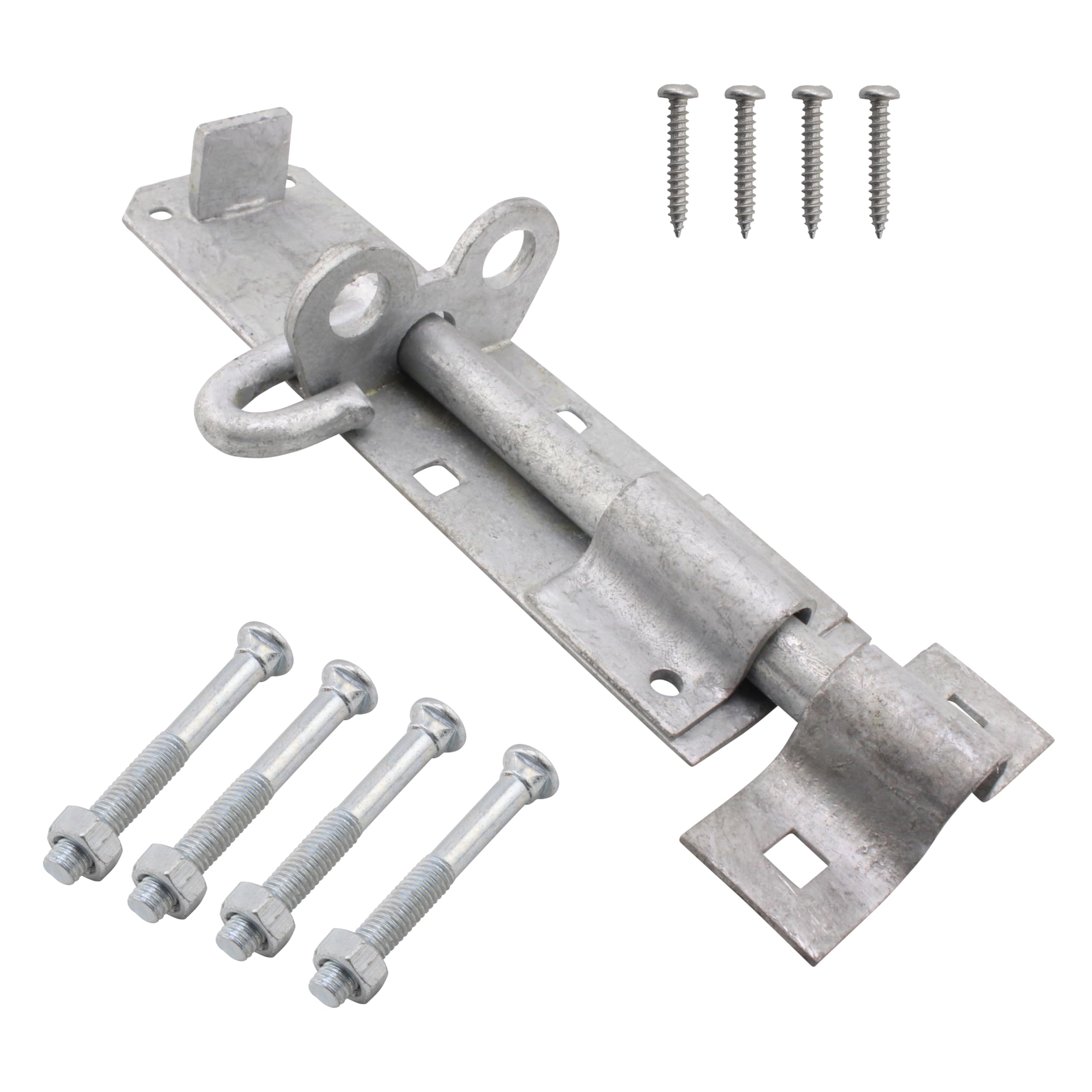 EAI Brenton Padbolt, Lockable Sliding Gate Bolt | Heavy Duty 150mm / 6 Inch Galvanised Door & Gate Bolt - Pack of 1