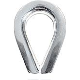 US STAINLESS Stainless Steel 316 1/2" (12mm) Wire Rope Thimbles Heavy Duty Marine Grade for Rope Size 1/2"
