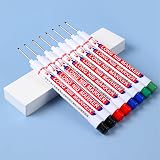 Couduan 8 Pcs Long Nib Marker Pens Waterproof Multi-Purpose Deep Hole Drill Pen view 5