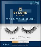 Eylure Volume & Curl No. 114 False Lashes with Glue - Extreme Curl