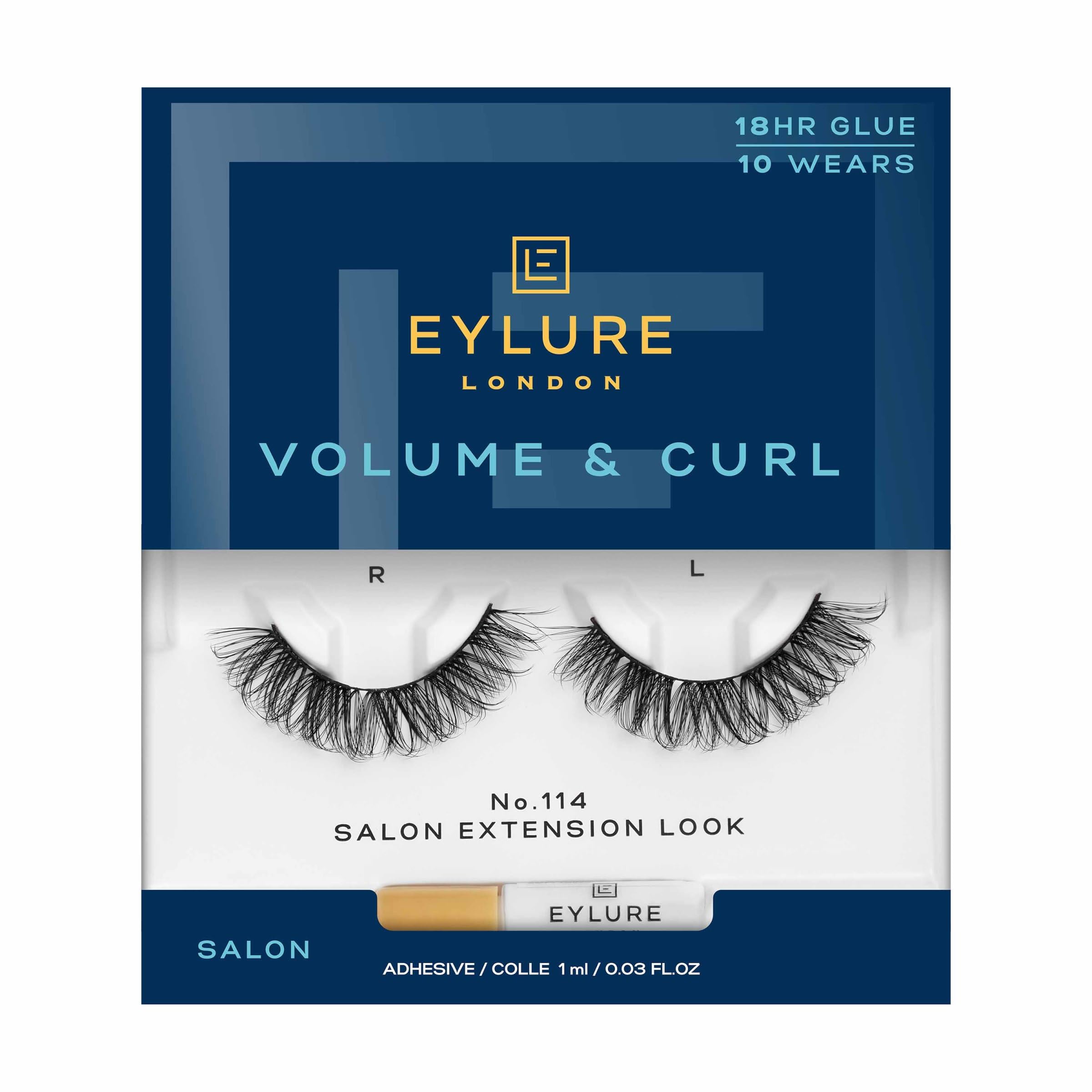 Eylure Volume & Curl No. 114 False Lashes (Packaging may vary)
