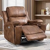 CANMOV Power Recliner Chair for Adults,Faux Leather Electric Recliner Chair with Comfortable Arms and Back, Electric Recliner