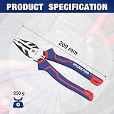 WORKPRO 200 mm Combination Pliers with Wire Cutter and Screw Extractor view 8