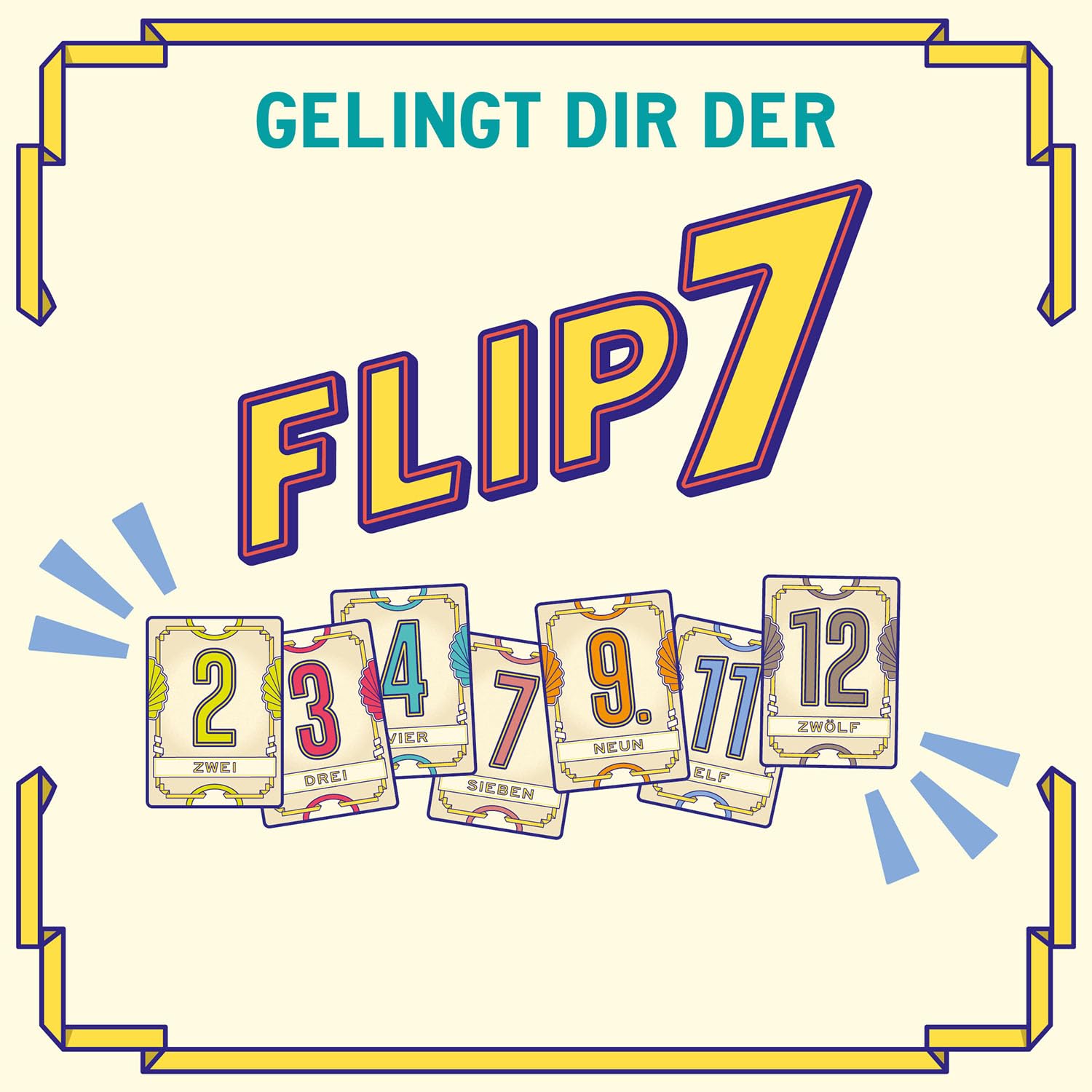 Kosmos 685430 Flip 7, deutsche Ausgabe, Kartenspiel mit schnellem und einfachen Black Jack Prinzip, für 3-18 Personen ab 8 Jahren, Spiel für große Gruppen, nominiert zum Spiel des Jahres 2025 5