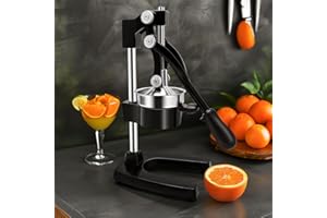 CALU LUKY Manual juicer,Manual Fruit Press Juicer,Commercial Citrus Juicer,Professional Manual Lemon Squeezer for Lemon, Pomegranate,Orange Juice | Heavy Duty Hand Press Fruit Juicer and Lime Squeezer Stand