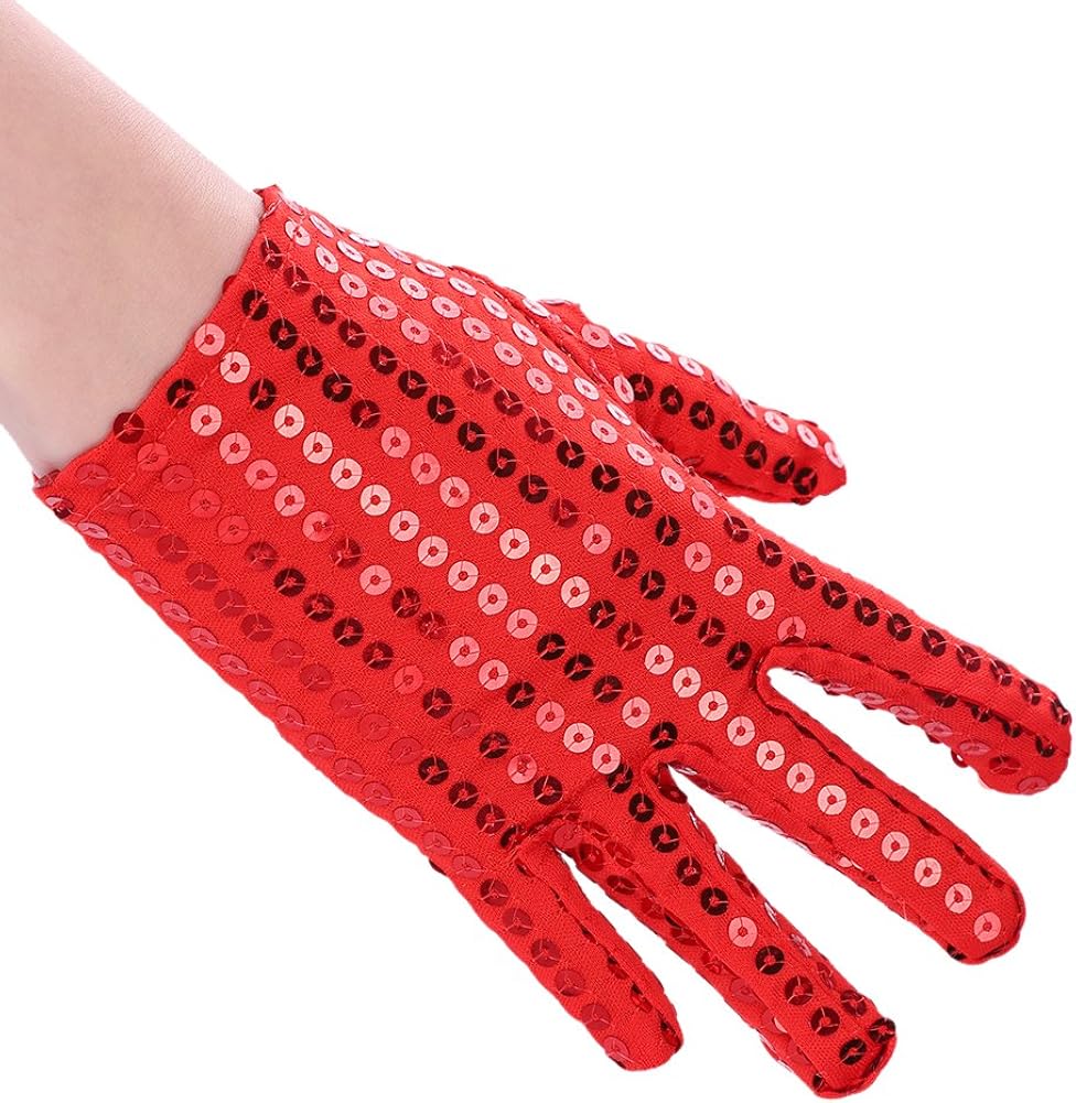 Kids Sparkling Sequin Gloves Special Occassion Costume Gloves Dress up Party Dance Performance Gloves: Clothing
