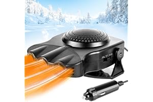 Milukon Car Heater, New Upgrade 2 in 1 Cooling & Heating Portable Car Heater 15V Car Heater Vehicle Electronic Air Fan Defrost Cigarette Lighter Plug Car Windscreen Heater