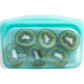 Stasher Premium Reusable Silicone Food Storage Bag, Snack, Aqua, 12 oz | Food-Safe Silicone, BPA-Free, Leak-Free, Eco-Friendly, Freezer, Microwave, Dishwasher, Oven Safe, Meal Prep, Snack Bags