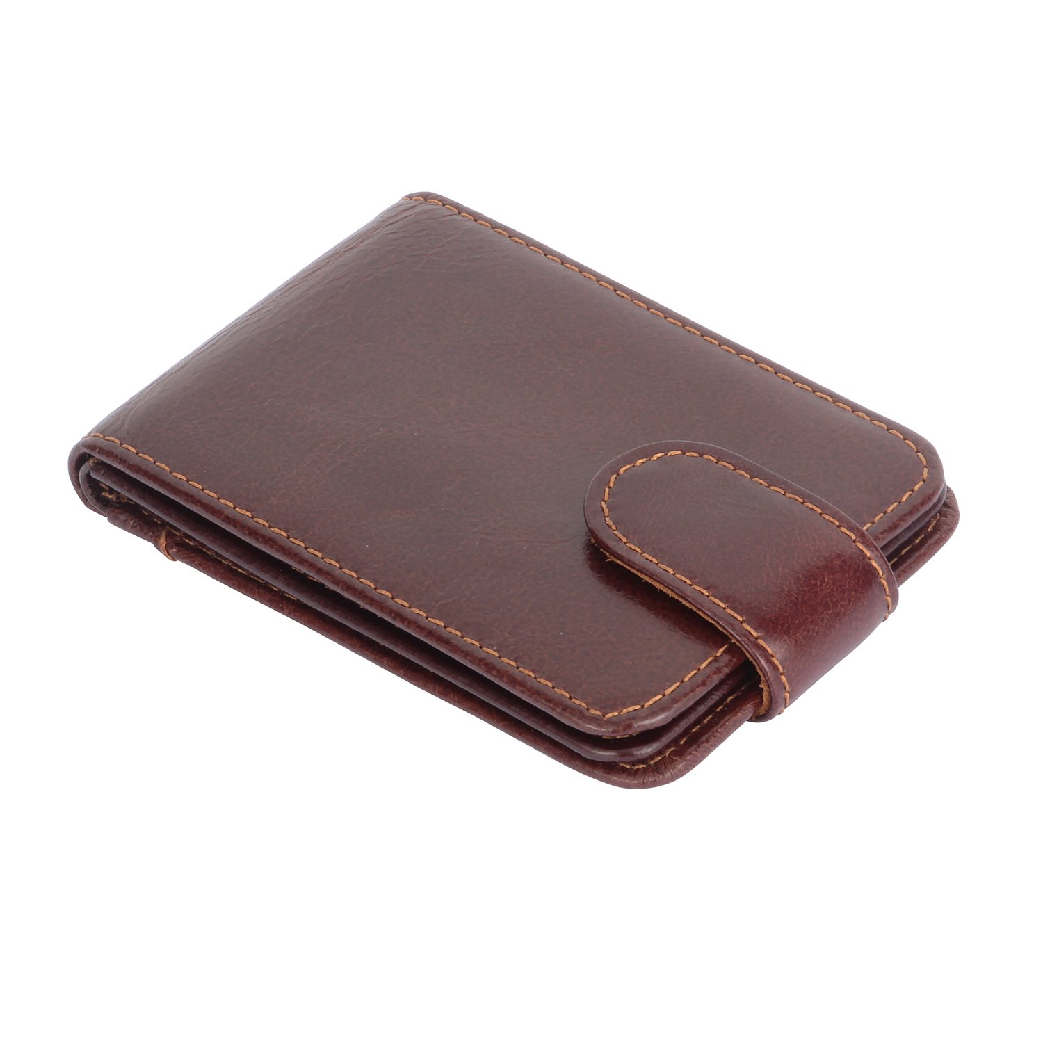 IDEAWIN Genuine Leather RFID Blocking Slim Trifold Front Pocket Wallet Card Wallet Card Holder