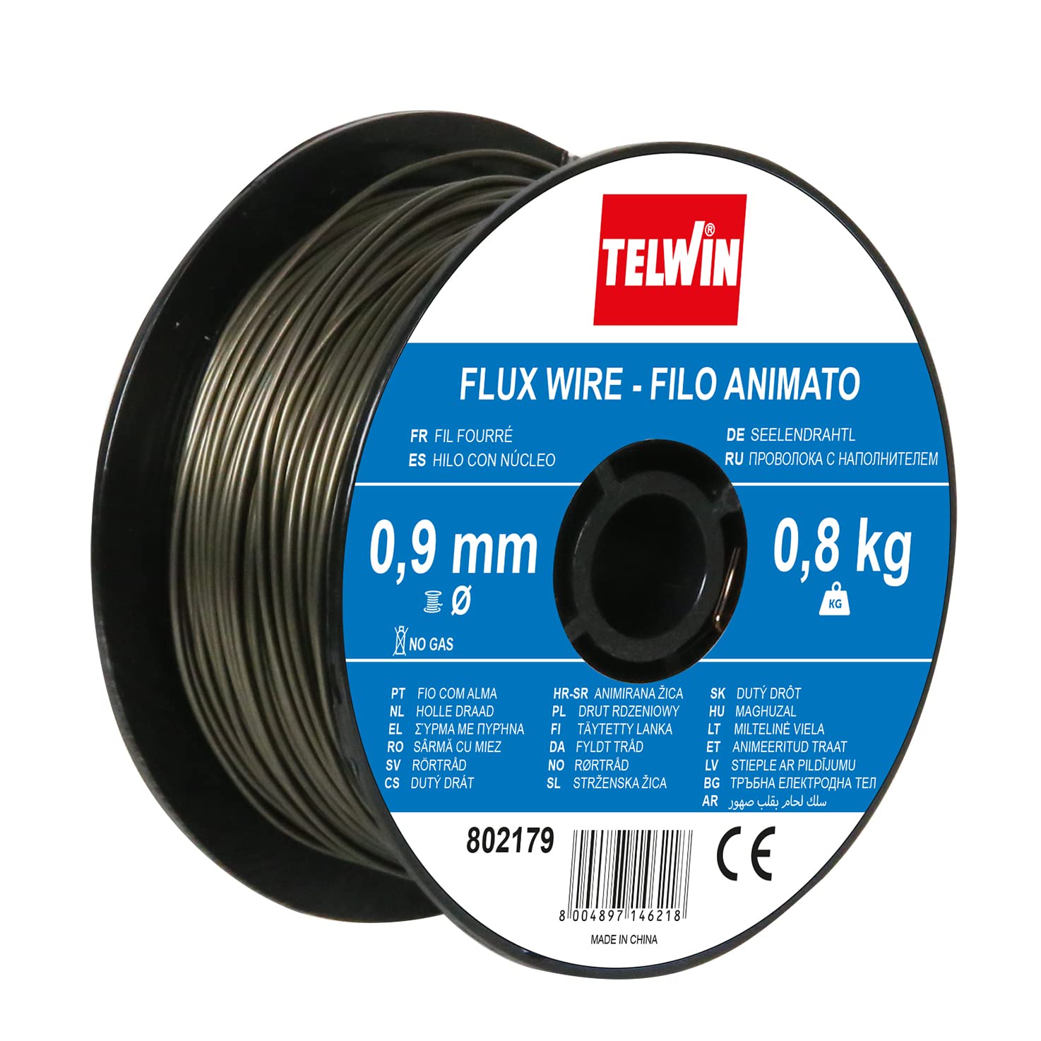 Telwin 802179 Welding Wire Coil, 0.9 mm - 0.8 kg, Grey