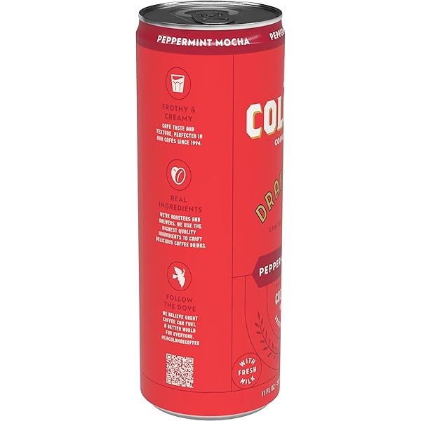 LA COLOMBE COFFEE, PEPPERMINT MOCHA LATTE, 11 FL OZ CANS (PACK OF 12)