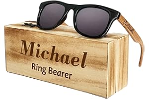 Custom Polarized kids Wooden Sunglasses (Ages 3-9), Personalized Ring Bearer Gift, Page Boy Gift, Junior Groomsman Gift