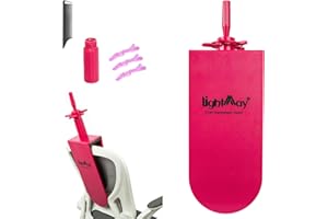 LIGHTMAY Mannequin Head Stand for Chair - Mannequin Stand for Trainning Head Sturdy and Durable Wig Head Stand for Cosmetology Hairdressing Seat Back Clamp (17 inch, Rose Red)