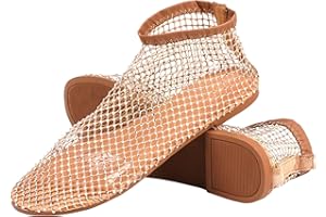 Oartway Ultra Comfortable Shiny Gem Mesh Flats, Ballet Flats for Women Sandals Women Dressy Summer Flat Shoes Slip On Sandals
