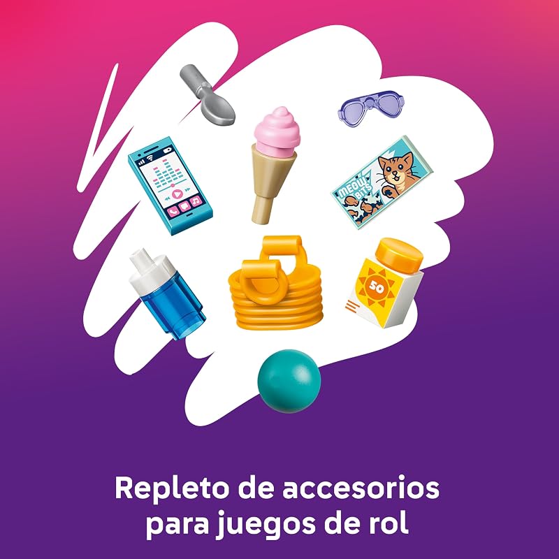 Friends Día Divertido en el Parque Acuático – Juguete en Miniatura con Tobogán, 2 Mini Muñecos, 4 Figuras de Animales y Accesorios de Mascotas – Regalo de Cumpleaños para Niñas de 6+ Años – 42676 — foto 6 de 8