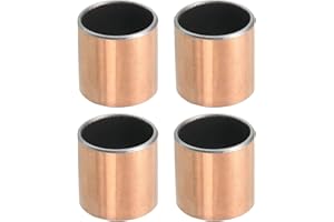 uxcell 4 Pcs Sleeve Bearing 7/8" Bore x 1" OD x 1" Length Plain Bearings Wrapped Oilless Bushings Self-Lubricating Bushings f