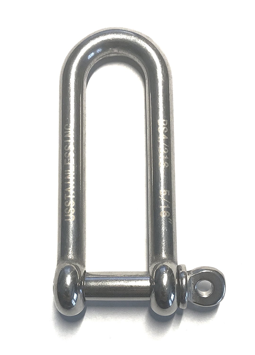 US STAINLESS Stainless Steel 316 Long D Shackle 5/16" (8mm) Marine Grade