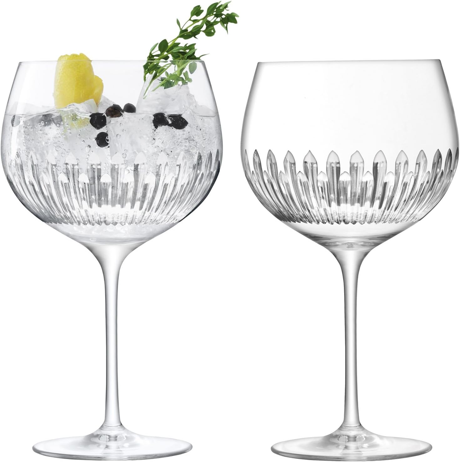 LSA International BL04 Balloon Gin Balloon Glass 680ml Reef Cut x 2