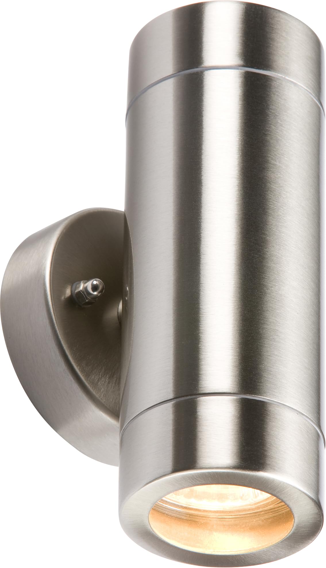 Knightsbridge Outdoor GU10 Up and Down Wall Light in Stainless Steel
