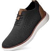 Secuyner Mens Casual Dress Shoes Business Casual Sneakers Comfortable Dress Tennis Shoes for Men Lightweight Breathable Men's Oxfords Black