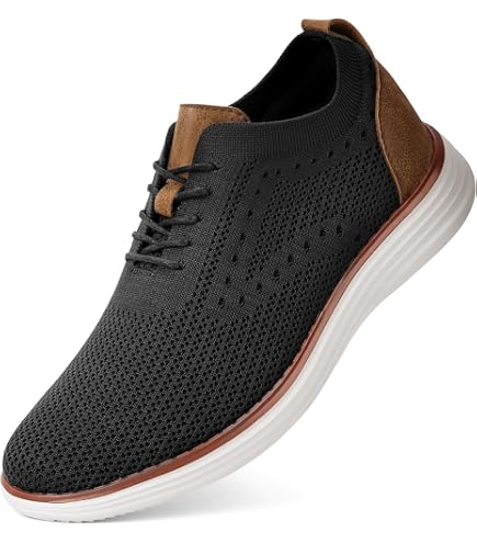ZOOFLEX Men's Slip-On Dress Sneakers, Business Casual Walking Shoes Black | Lightweight Walking Shoes for Travel, Work, Business-Casual Outfits, Commuting, And Daily Wear