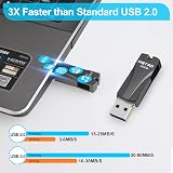 FISTAD 64GB USB 3.0 Metal Flash Drive Waterproof Pen Drive Black Portable PC view 2