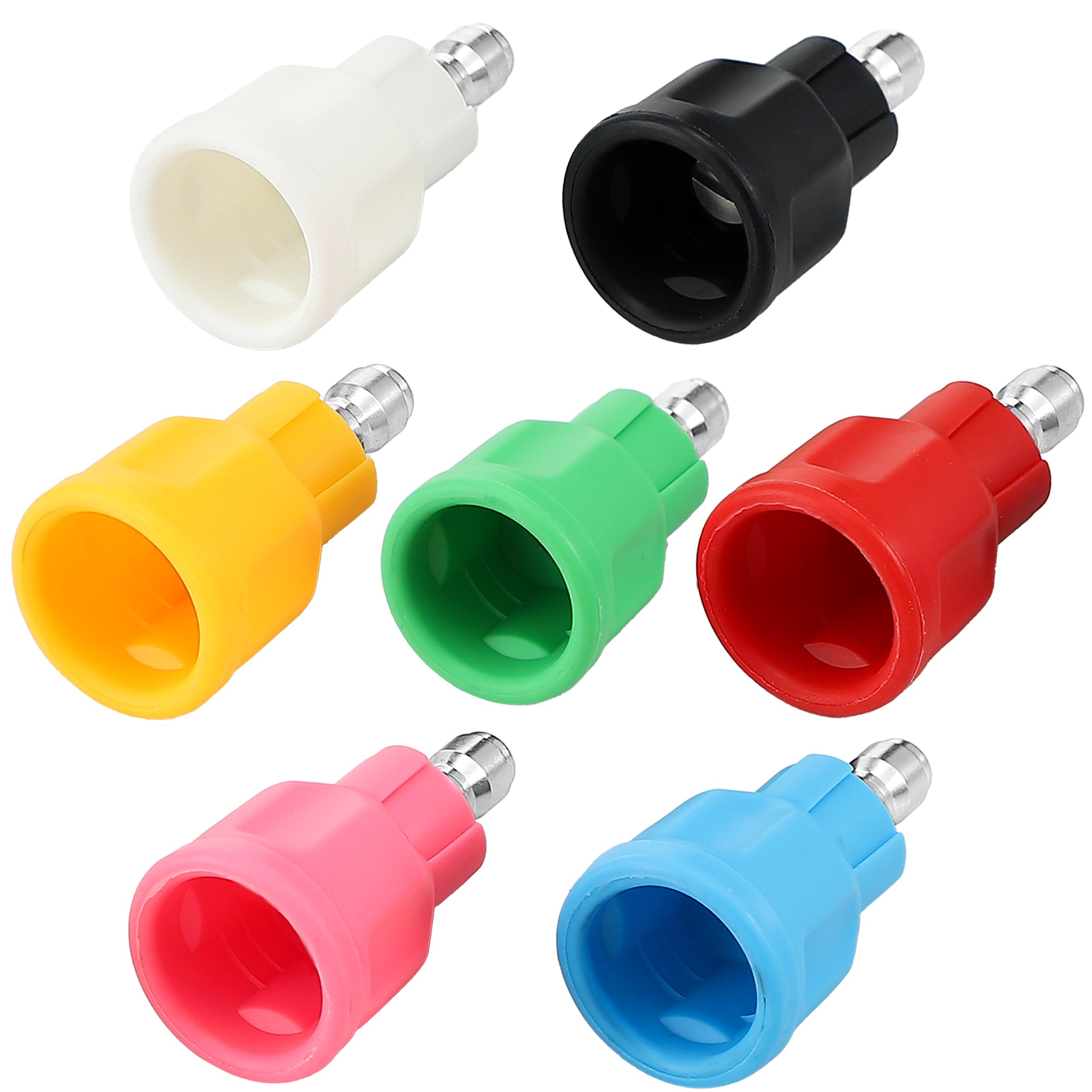 Photo 1 of EZALOR 7Pcs Pressure Washer Nozzle Guard, Power Washer Tips with Upgraded Rubber Protector Cover, Stainless Steel Power Washing Tips with 1/4" Quick Connect, Orifice 4.0