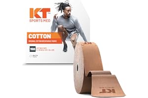 KT Tape, Original Cotton, Elastic Kinesiology Athletic Tape, 150 Precut 10” Strips