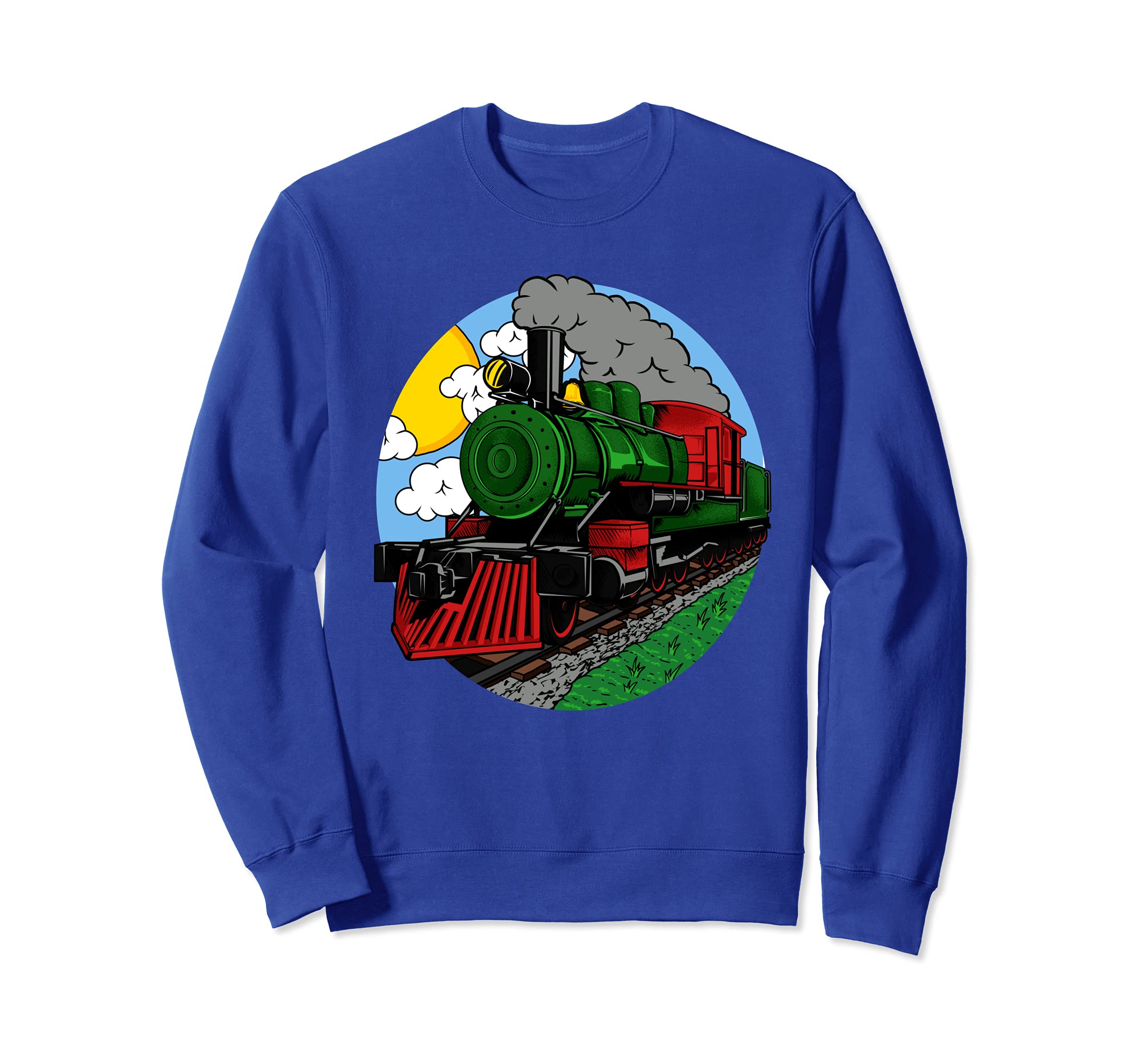 Steam Locomotive Gift For Boys or Girls Railroad Train Sweatshirt
