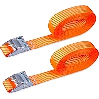 Cartman 1" x 12' Lashing Straps up to 600lbs, 2pk Orange