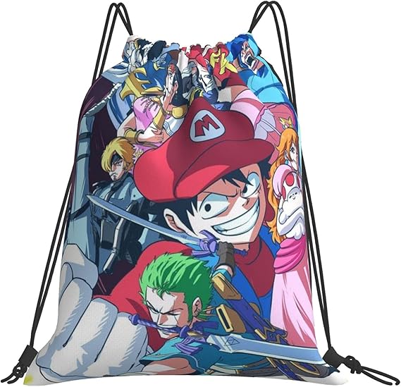 Amazon Co Jp ワンピース 99ドローストリングバックパックストリングバッグサックパックシンチ耐水性ナイロンジムショッピングスポーツ用 服 ファッション小物