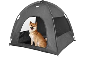 BABYEZZ Cat Tent Outdoor House and Dog House Outdoor, Cat and Dog Waterproof Tent House, Outdoor Dog Bed Washable, Indoor/Outdoor Cave Nest Bed Small Dog Tent for Cat, Bunny (Gray, Large)