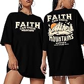 Christian Faith Shirts for Women Jesus Shirt YHWH Inspirational Bible Verse T-Shirt Religious Oversized Graphic Tee