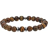 UNISEX Healing Gemstone Beaded Bracelet - Natural Stones for Balance and Energy - Wellness Energy Bracelet - Natural Healing Stones with Chakra Benefits - Gift for Him, Gift for Her