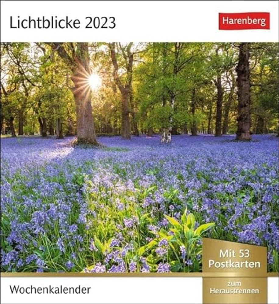 Lichtblicke 2023 Postcard Calendar Weekly Calendar with 53 Postcards