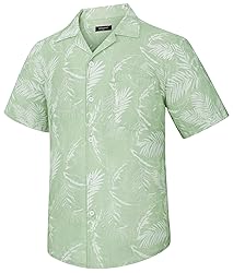 Men's Hawaiian Floral Shirts Cotton Short Sleeve