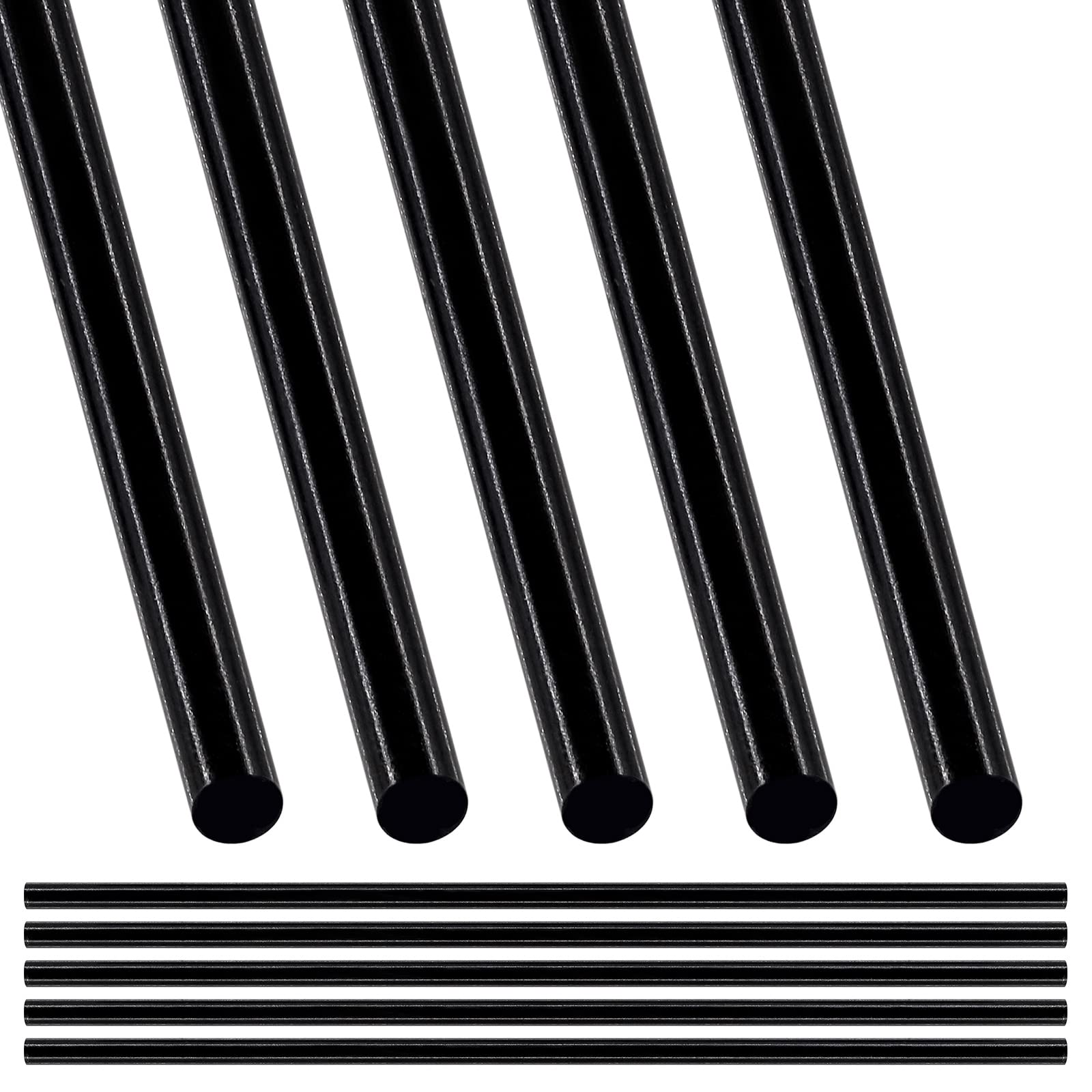 Tanstic 5Pcs 3mm x 300mm 304 Stainless Steel Rods Black Round Metal Rods for Gear Shaft DIY Craft Making