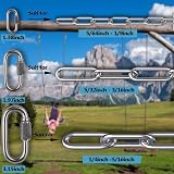 Ekunbuy 304 Stainless Quick Link 3/16 in Heavy Duty Locking Clip six pack view 5