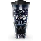 Tervis Made in USA Double Walled Star Wars Insulated Plastic Tumbler Cup Keeps Drinks Cold & Hot, 24oz, Darth Vader