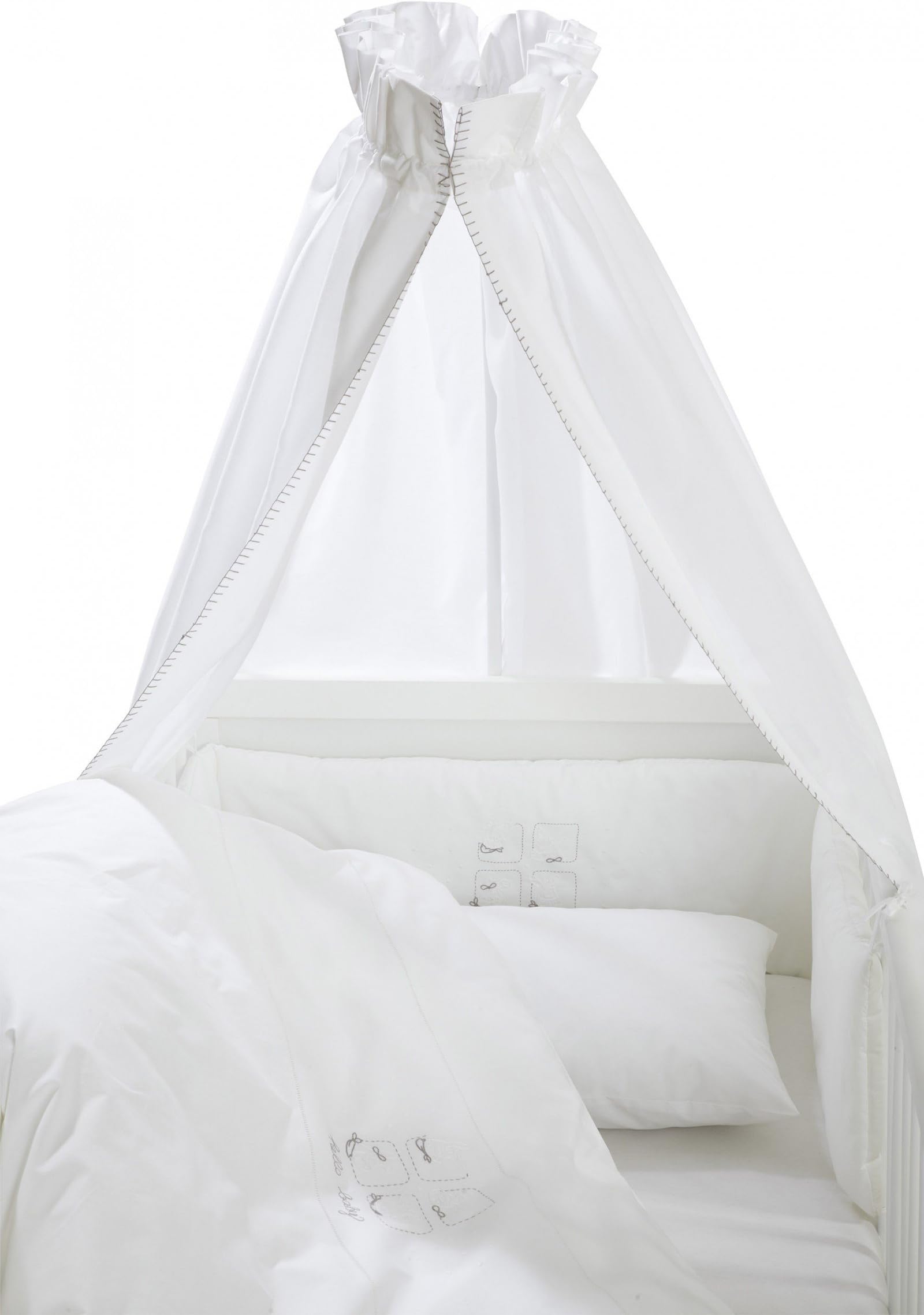 ALVI 401153210 Bed Linen Hello Baby – White