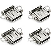 4 Pack, USB-C Charging Port Replacement for Switch 2 Console Top Broken Type C Socket Connector Repair Parts Switch 2 Game Console Repair Accessories