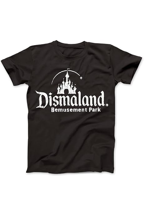Bees Knees Tees Banksy Dismaland T-Shirt Cotton Black | Amazon.com