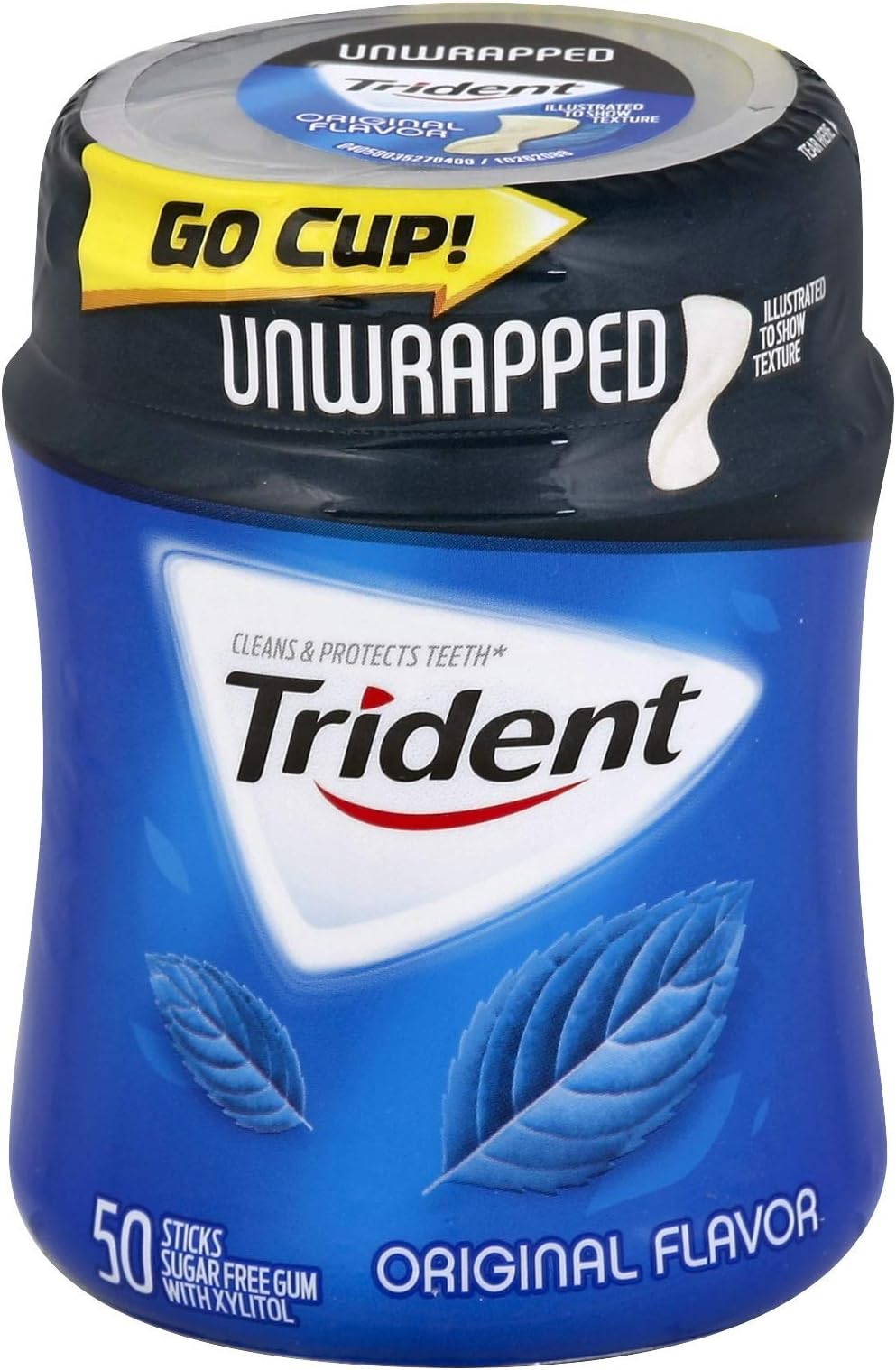 TridentUnwrapped Original Flavor Gum, 50 count per pack -- 24 per case.